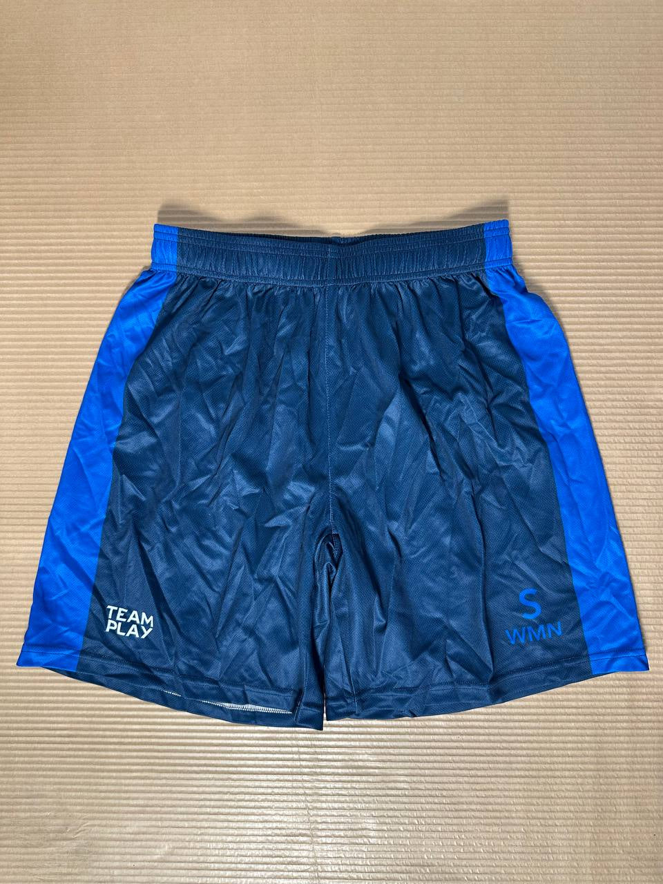 TEAM PLAY treningsshorts marineblå med blå sidepanel- Dame
