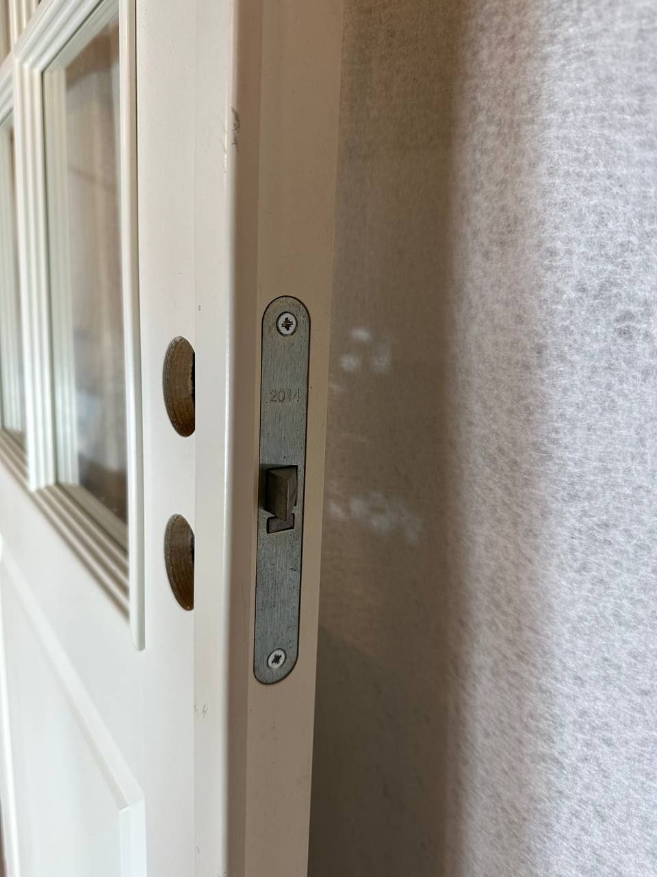Hvit innerdør med seks glassfelt | Klassisk design | 204 x 74 cm