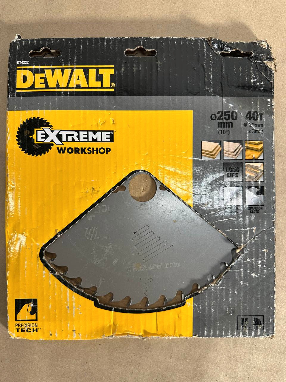DEWALT Extreme Workshop | 250mm x 30mm 40T | Sirkelsagblad