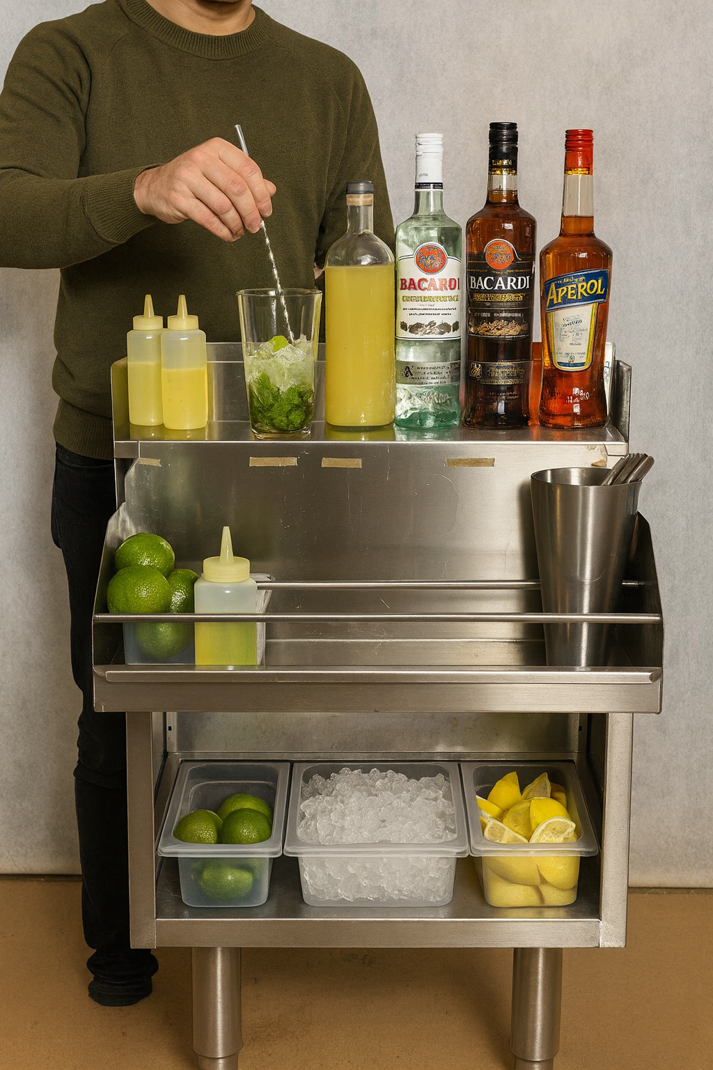 Cocktail bar stasjon 600x500x900 mm