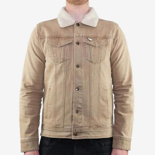 SAINT Trucker Jacket – Light Stone - Herre