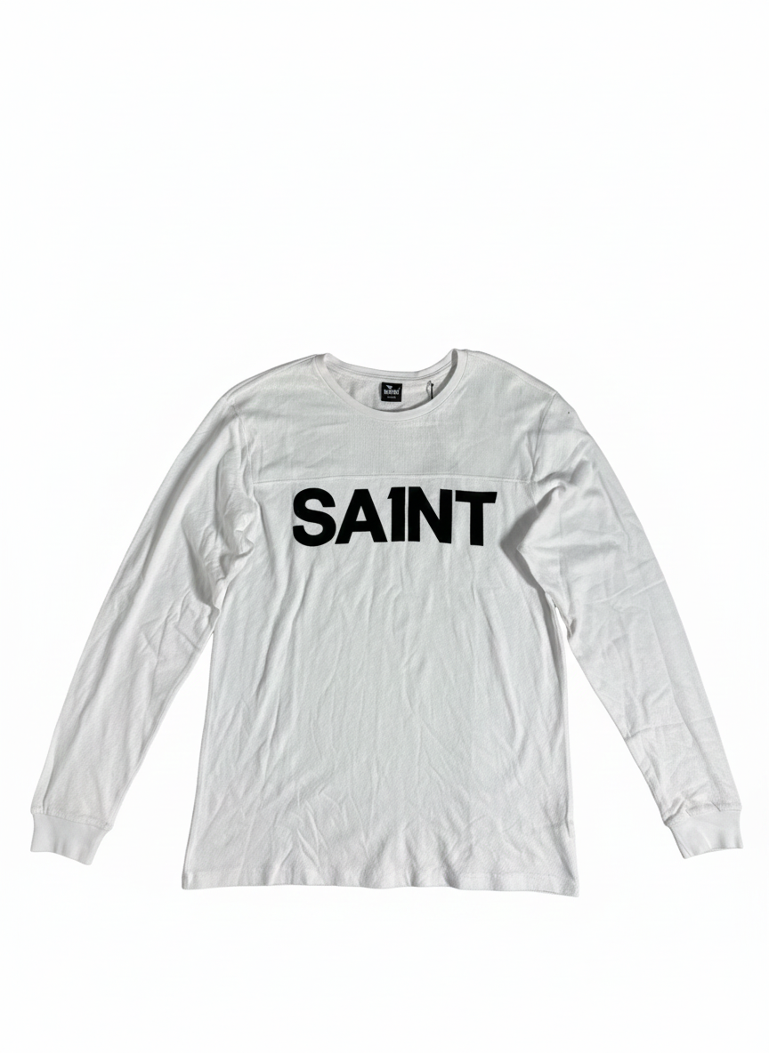 SAINT Logo Type MotoCross Top White- Herre