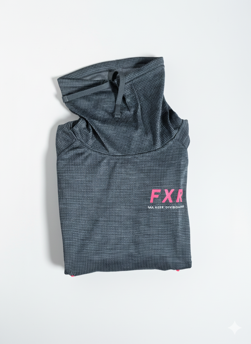FXR W Pilot PO Hoodie Grey Heather/Coral- Dame