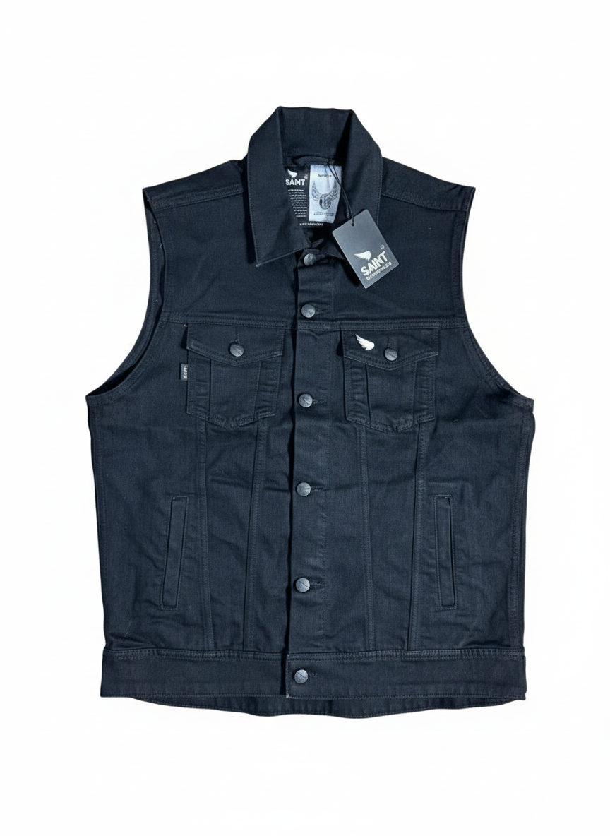 SAINT Denim Vest Black -Herre