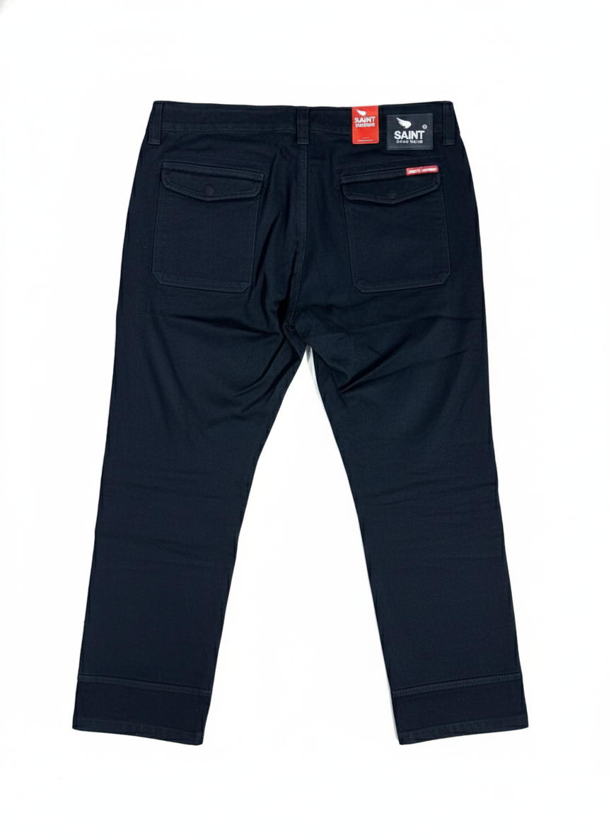 SAINT Works Cargo Jeans Black-Herre