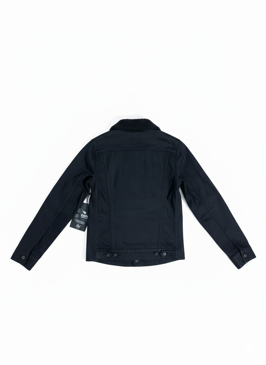 SA1NT Unbreakable Jacket Black m/ Sherling-krage- Herre