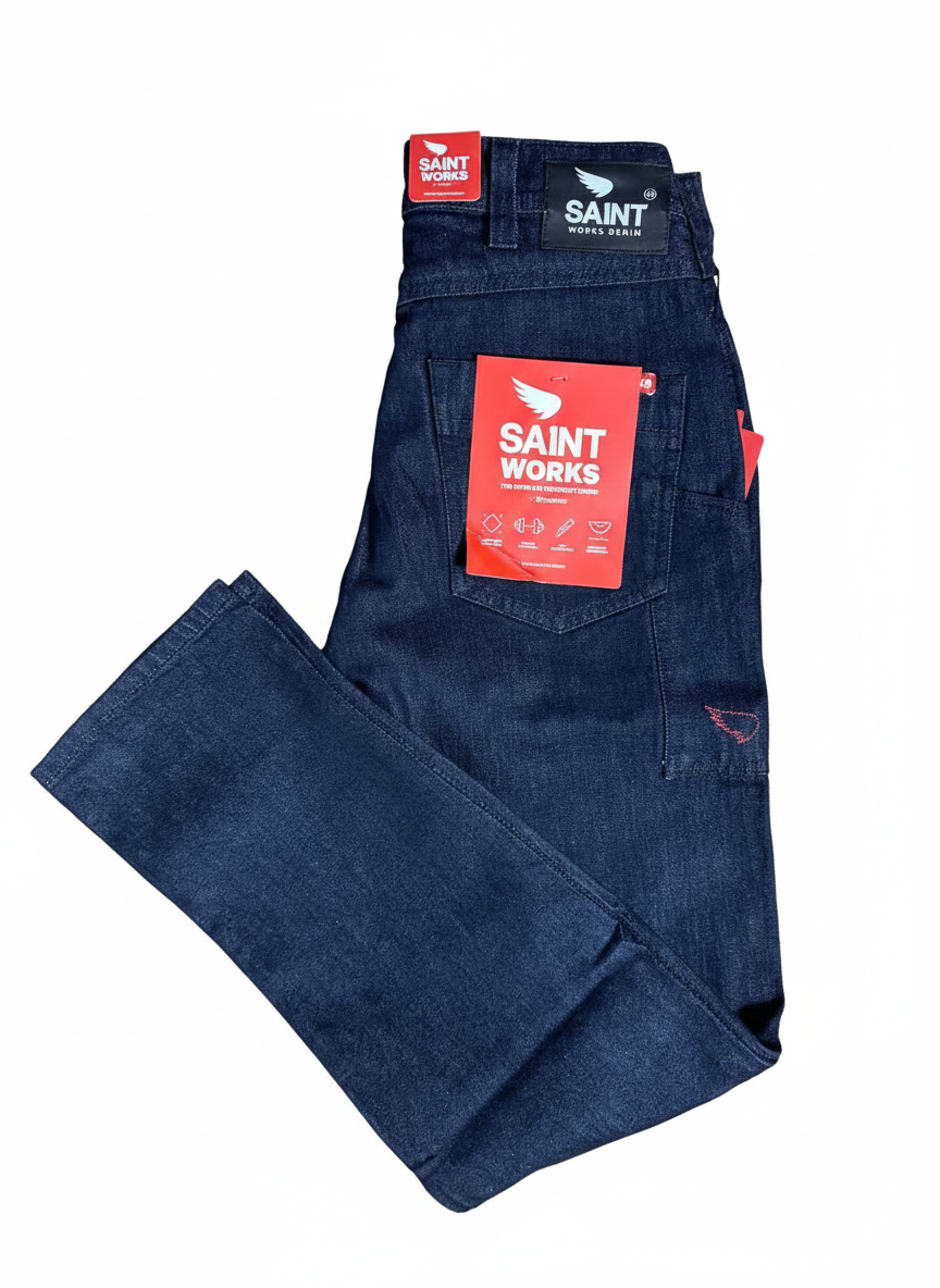 SAINT Denim Works Relaxed Fit Jeans Indigo-Herre