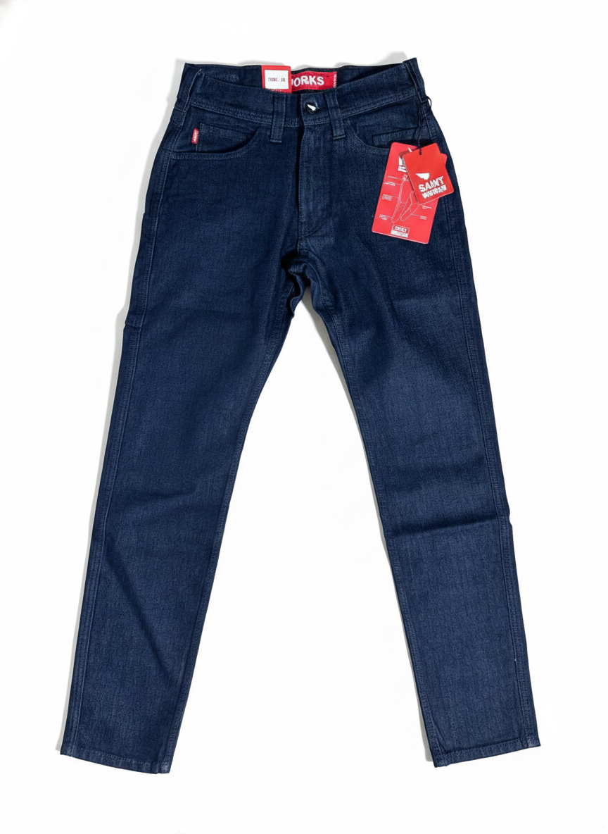 SAINT Denim Works Relaxed Fit Jeans Indigo-Herre