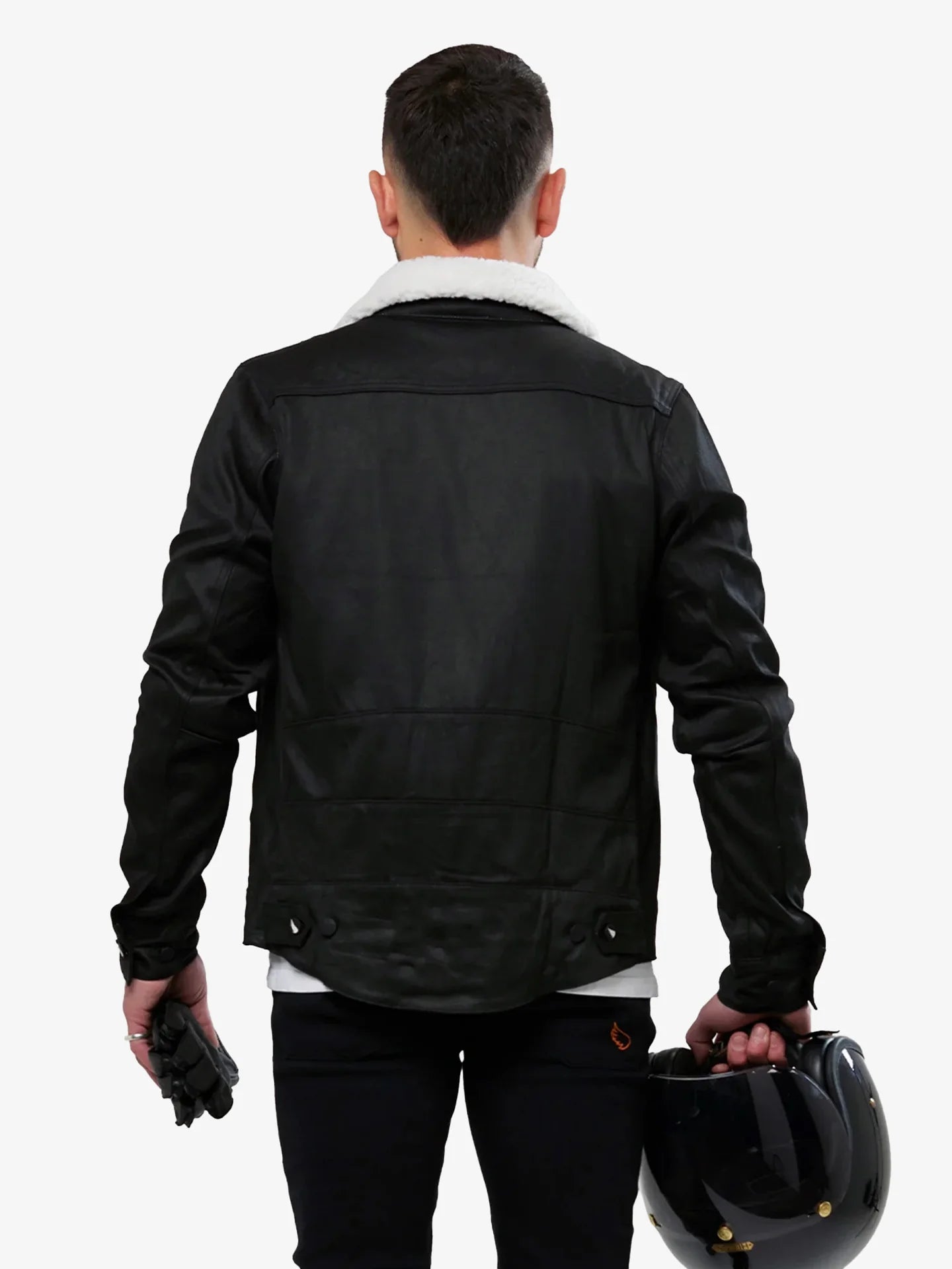 SA1NT Unbreakable Jacket Black m/ Sherling-krage- Herre