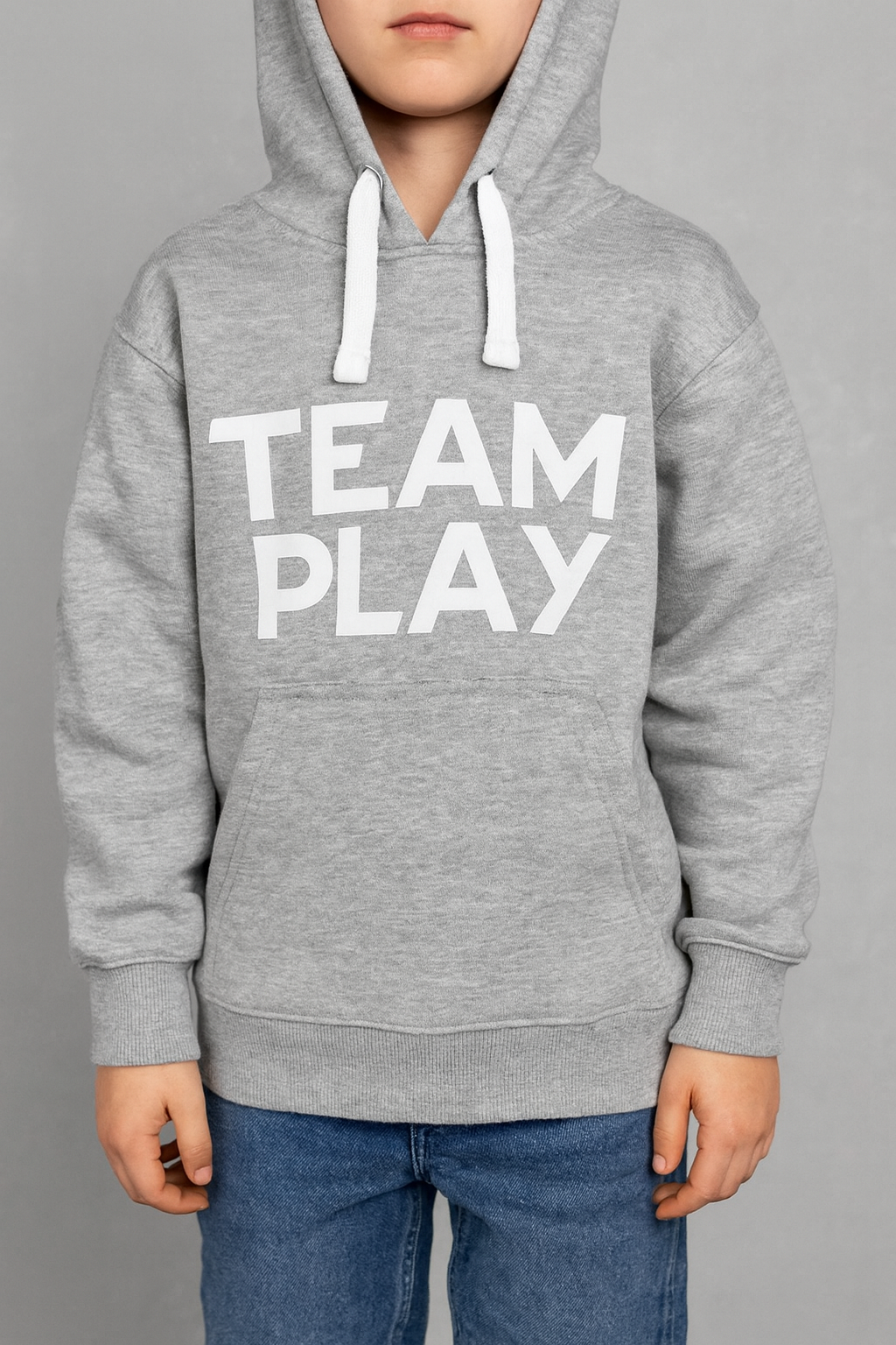 TEAM PLAY hettegenser grå- Barn