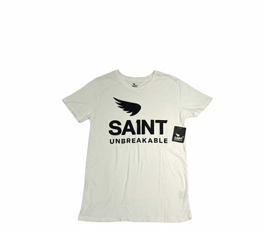 SAINT Unbreakable T-Shirt Hvit/Sort- Herre