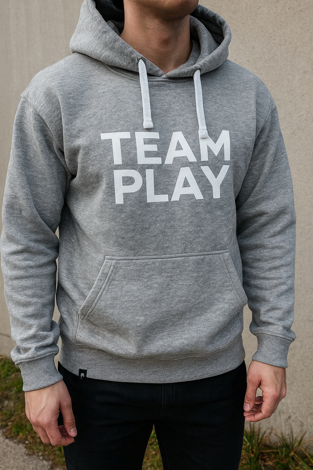 TEAM PLAY hettegenser grå-Herre