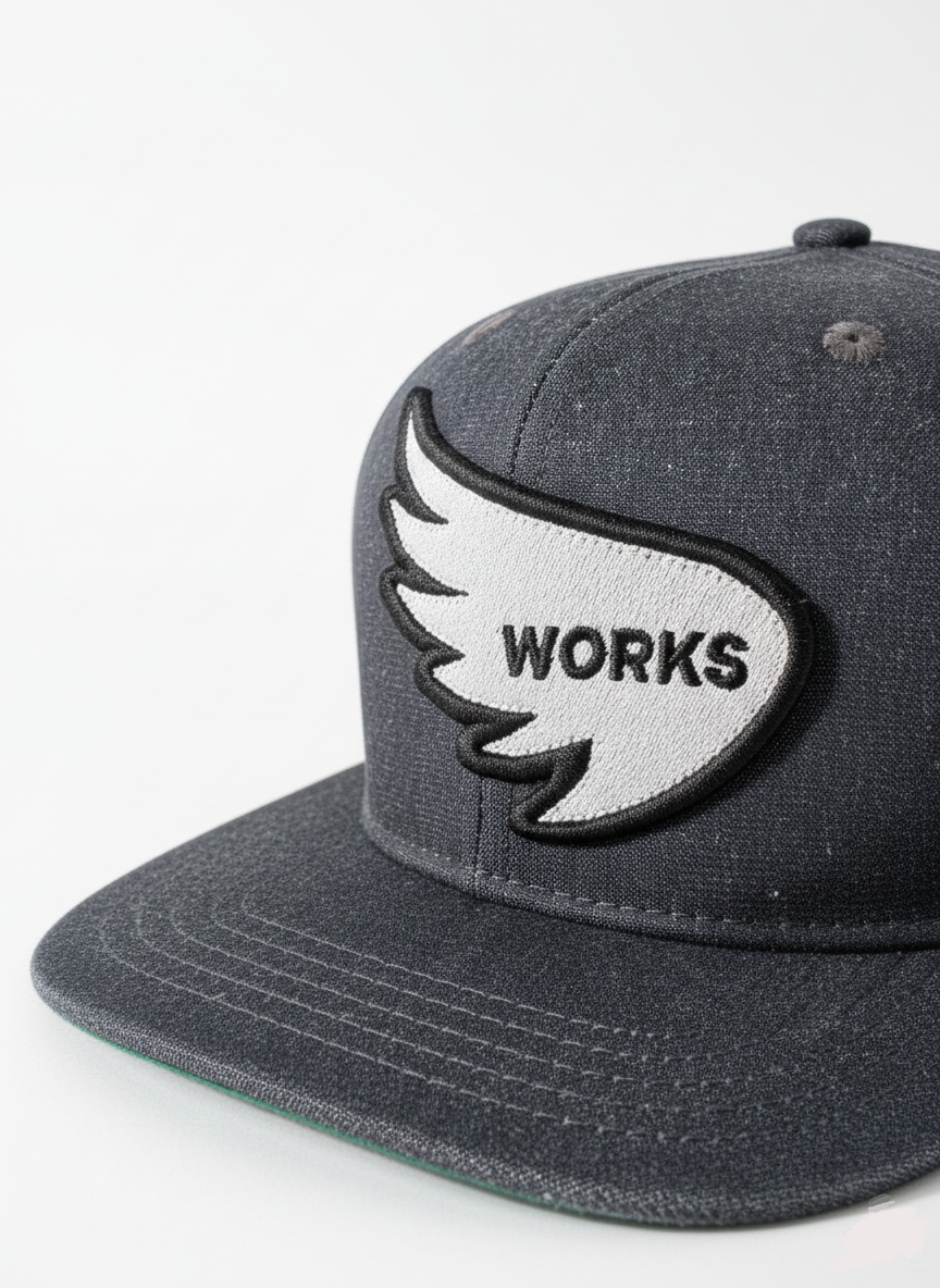 SA1NT Works Box Logo Snapback – Indigo