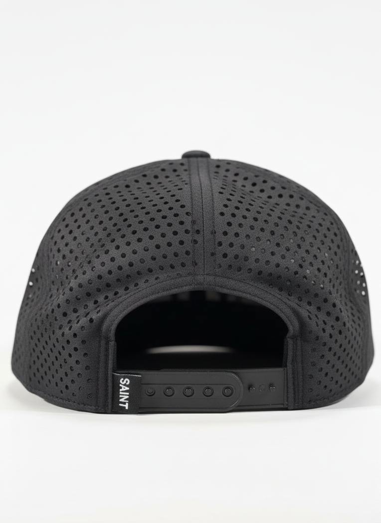 SA1NT Mesh Snapback Caps Black/White