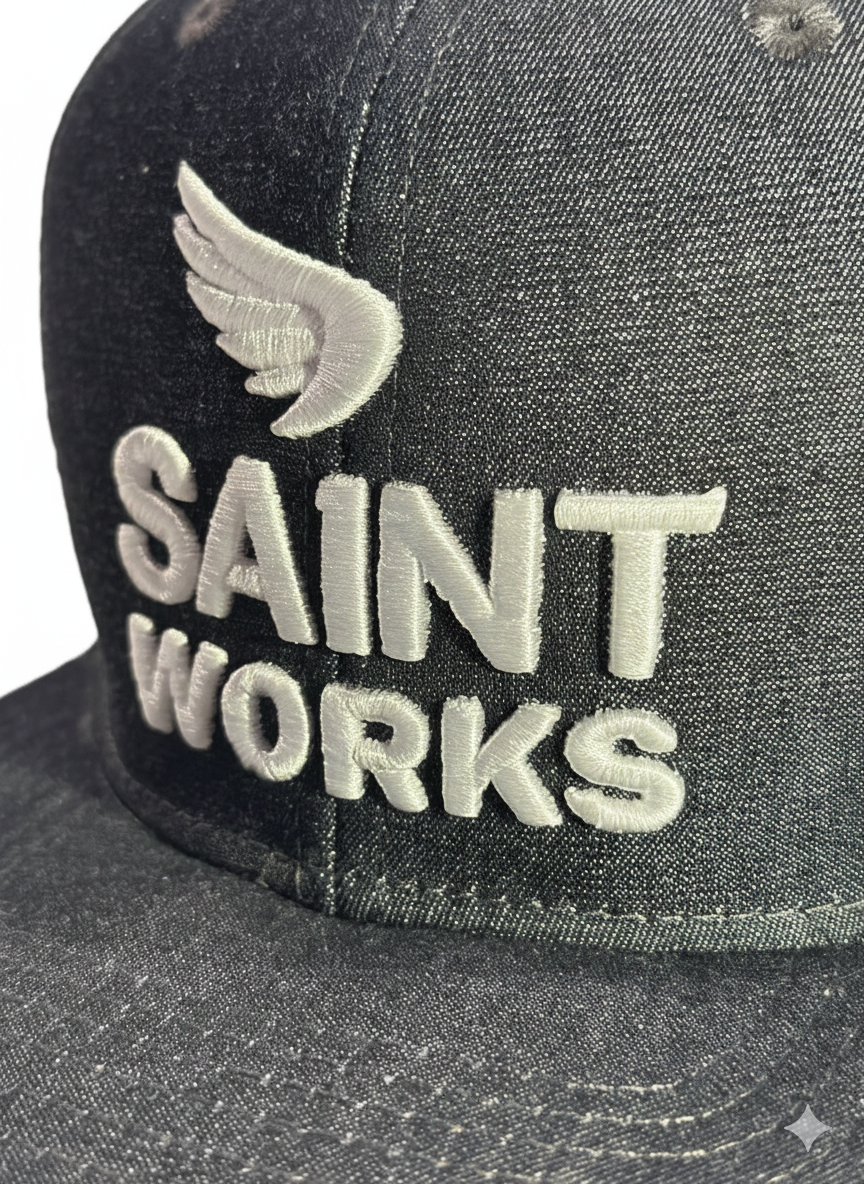 SA1NT Works Embroidery Snapback Indigo