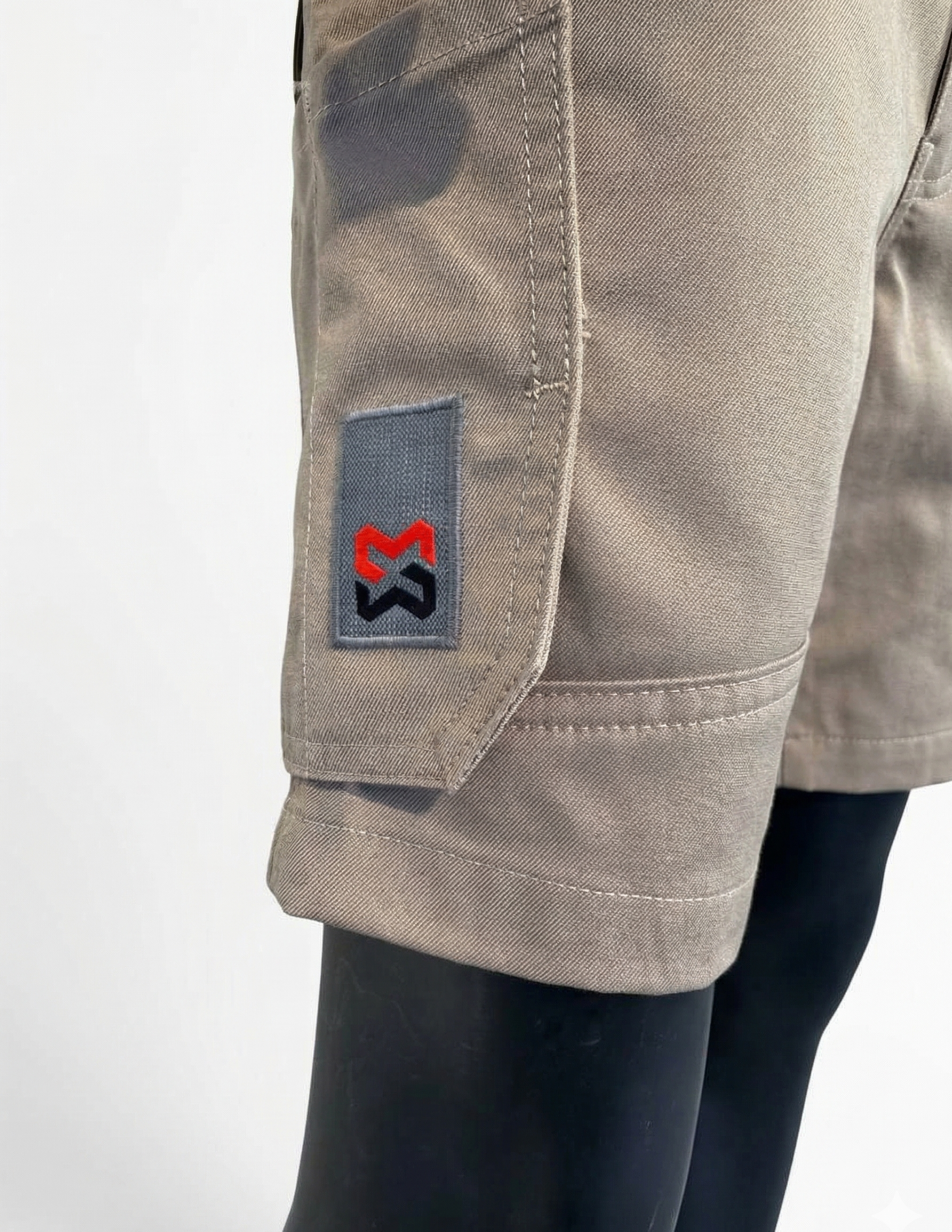Würth MODYF Cetus arbeidsshorts – beige/antrasitt med cargolommer