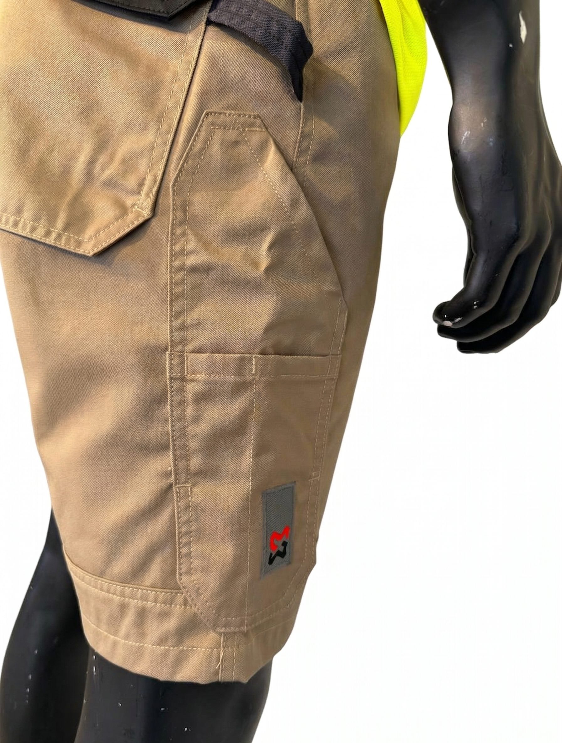 Würth MODYF Cetus arbeidsshorts – beige/antrasitt med cargolommer