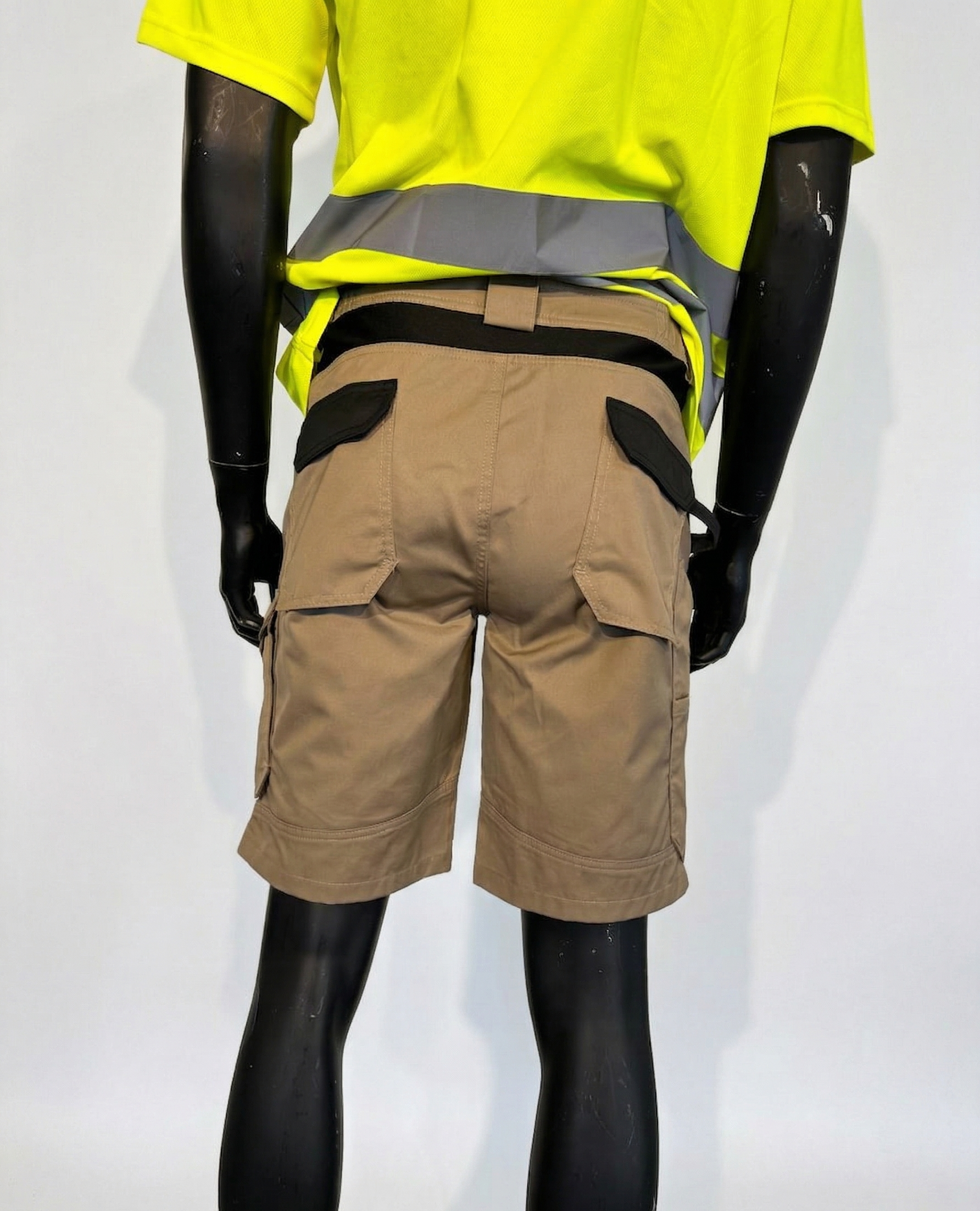Würth MODYF Cetus arbeidsshorts – beige/antrasitt med cargolommer