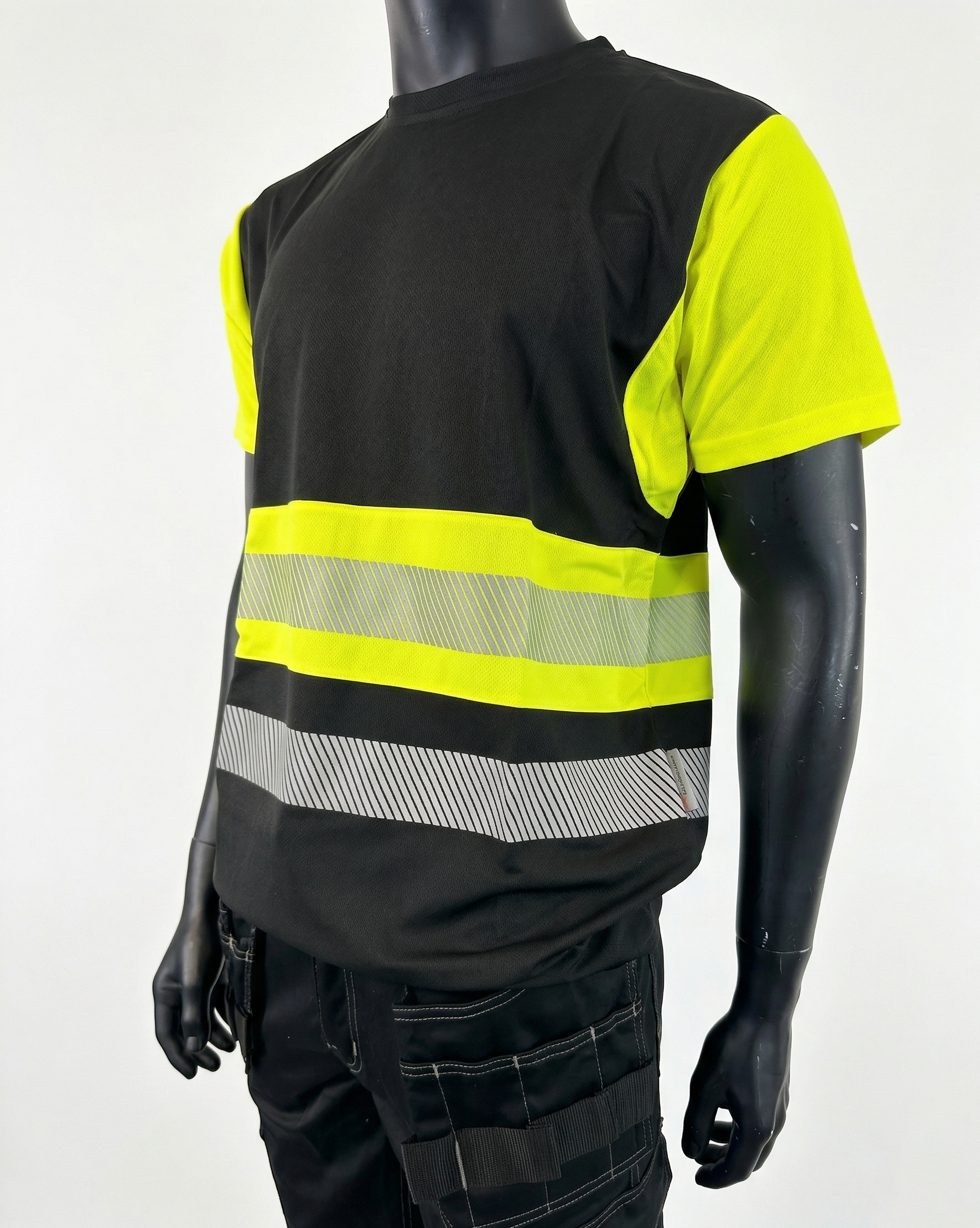Projob Hi-Vis T-skjorte EN ISO 20471 Klasse 1 – Gul/Sort