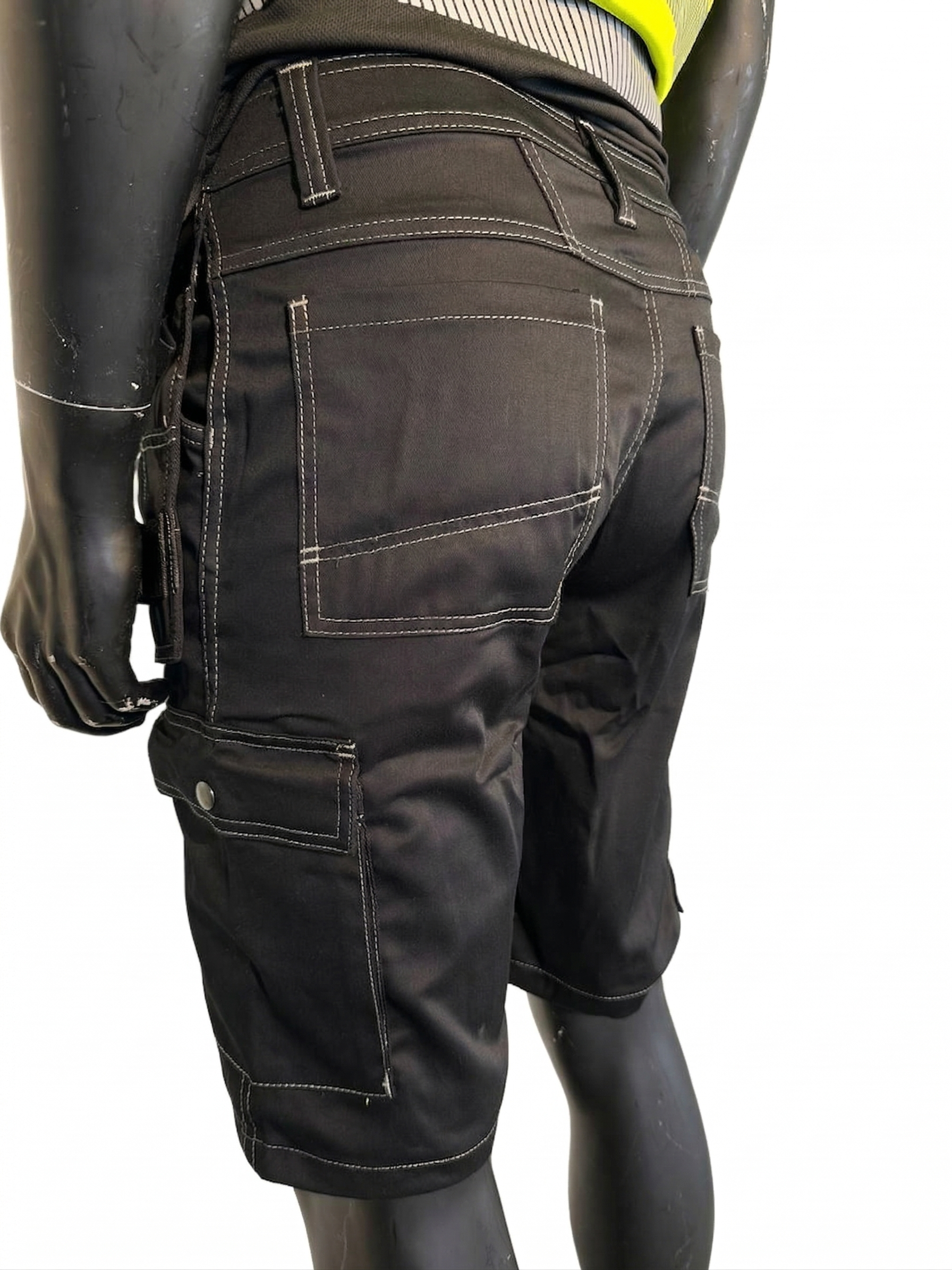Synfiber Leo Craftsman Shorts med stretch – sort arbeidsshorts