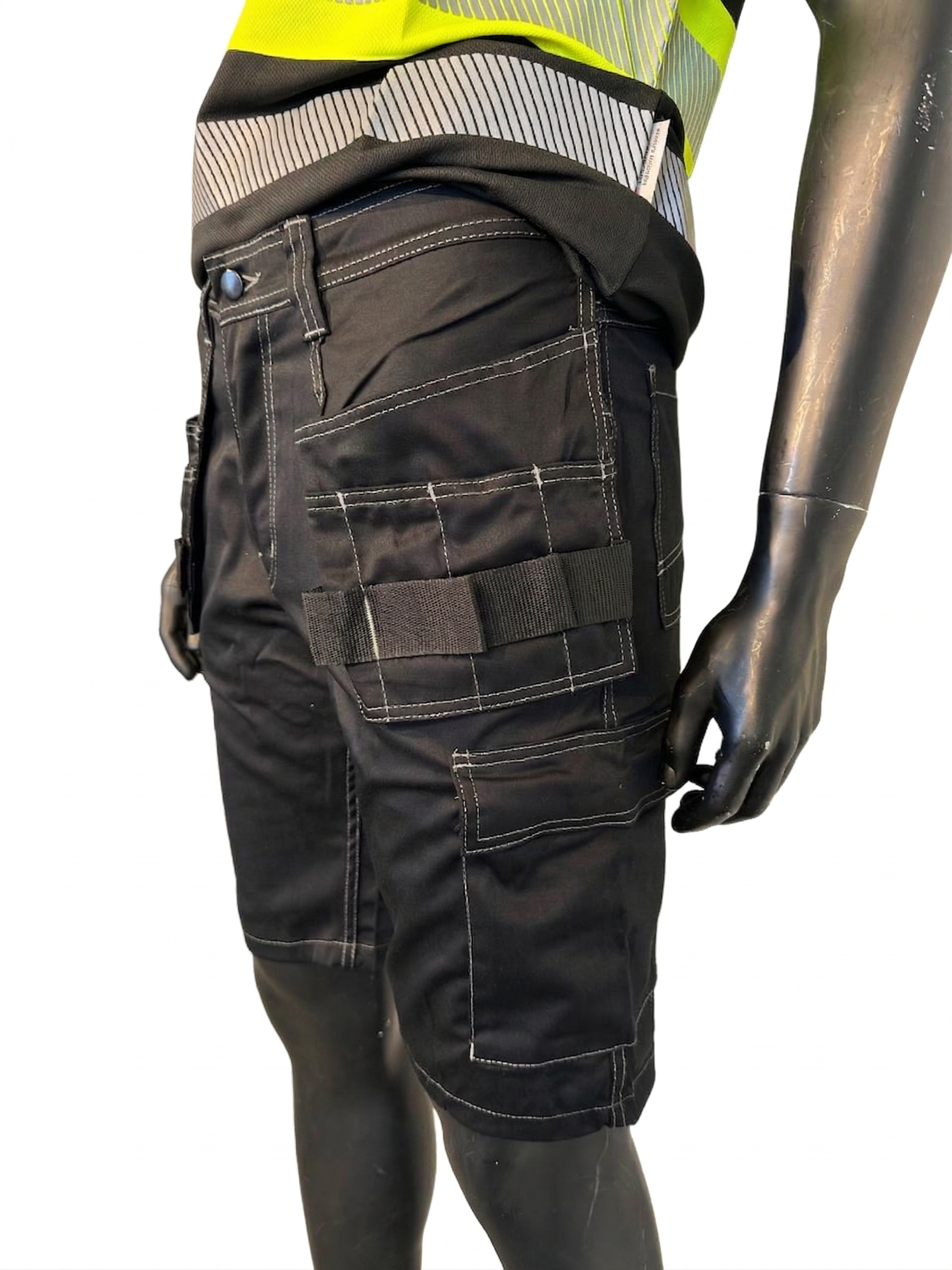Synfiber Leo Craftsman Shorts med stretch – sort arbeidsshorts