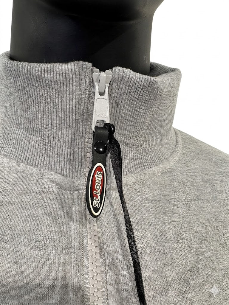 St. Louis Bradley Collegejakke Gråmelert Zip