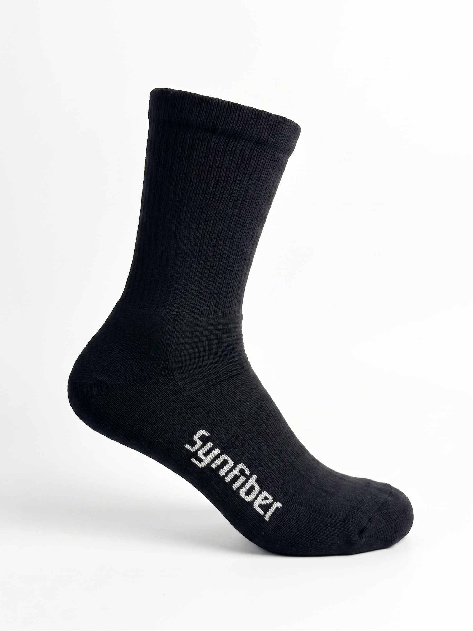 Synfiber Ullsokker Tynn Sort One Size 2-Pack