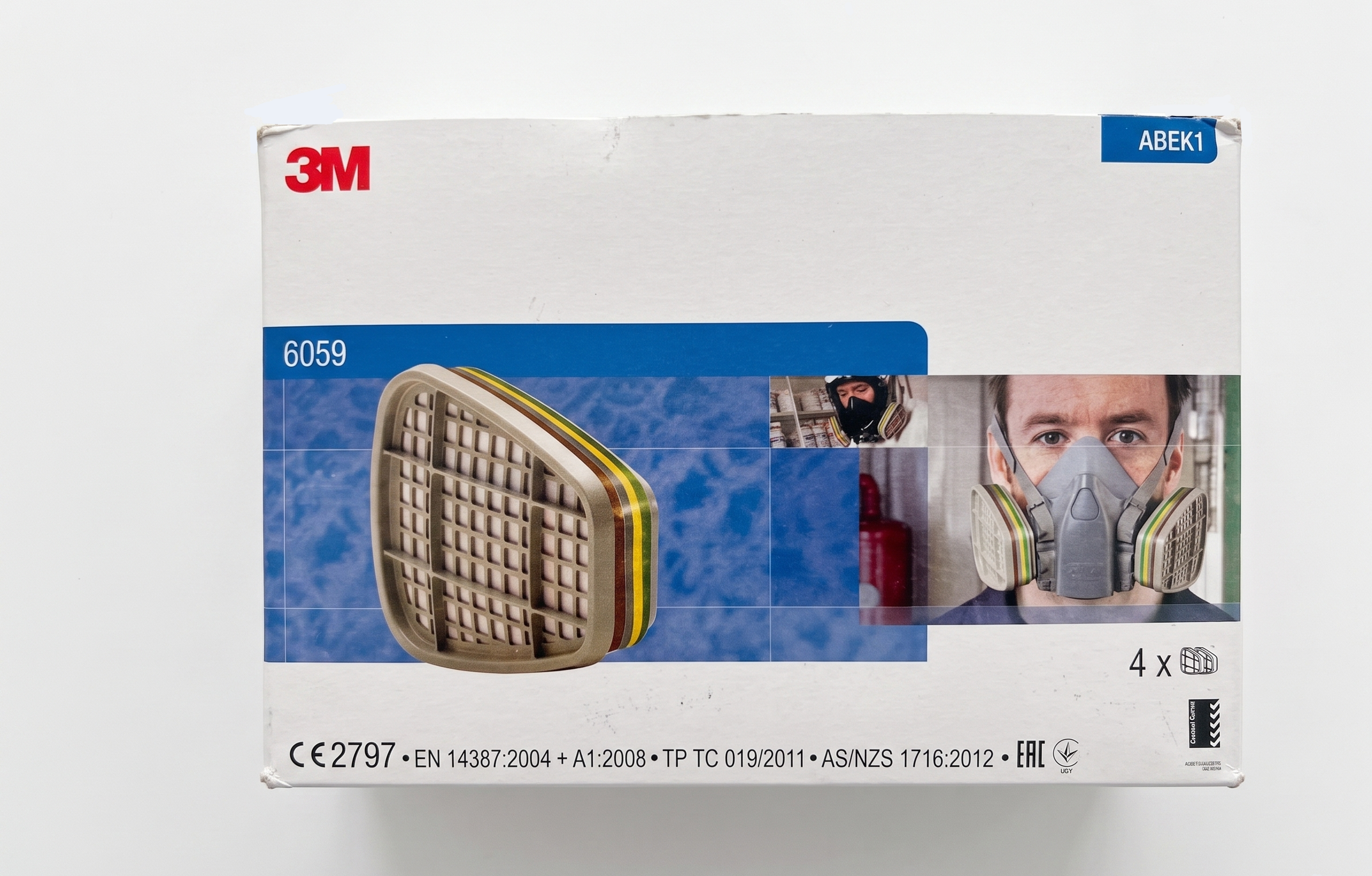 3M 6059 ABEK1 Gass- og Dampfilter – 4 pk