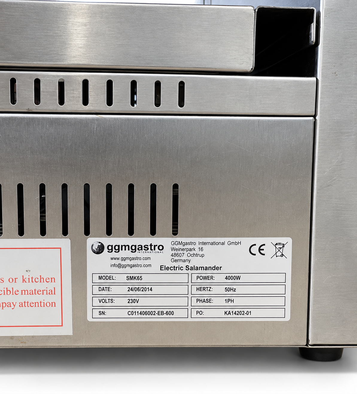 GGM Gastro SMK65 Elektrisk Salamandergrill – Effektiv og Robust