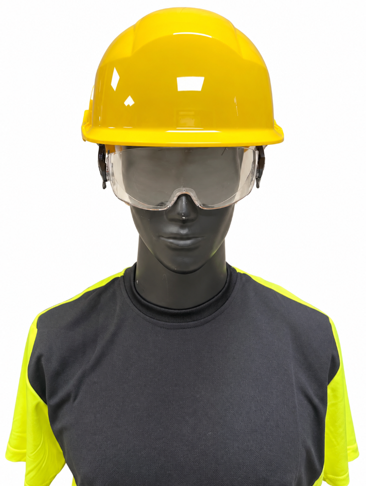 Centurion Spectrum vernehjelm ventilert med integrert visir – EN 397 – Gul