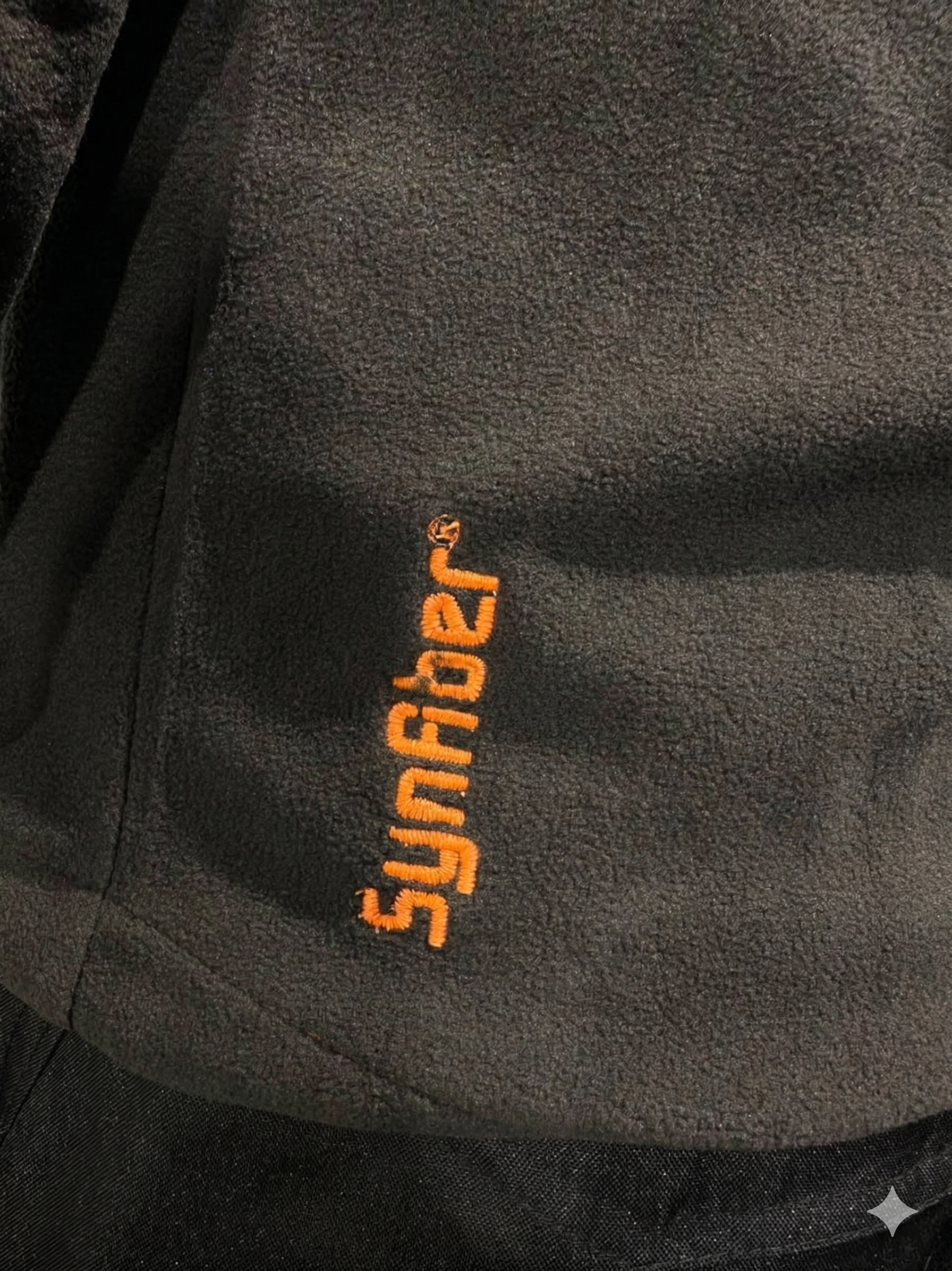 Synfiber Base Thin Fleecejakke mørk grå/oransje